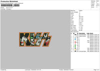 Kiss V2 Embroidery File 6 sizes