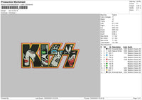 Kiss V2 Embroidery File 6 sizes