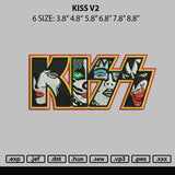 Kiss V2 Embroidery File 6 sizes