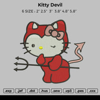 Kitty Devil Embroidery