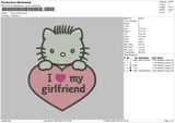 Kitty Girlfriend Embroidery File 6 sizes