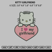 Kitty Girlfriend Embroidery File 6 sizes