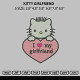 Kitty Girlfriend Embroidery File 6 sizes