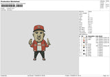 Krispy Embroidery File 6 sizes
