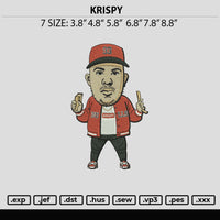 Krispy Embroidery File 6 sizes