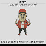 Krispy Embroidery File 6 sizes