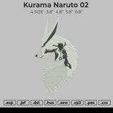 Kurama Naruto 02 Bw Embroidery
