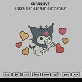 Kurolove Embroidery File 6 sizes