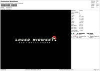 Laced Embroidery File 6 sizes