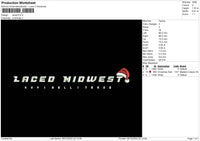 Laced Embroidery File 6 sizes
