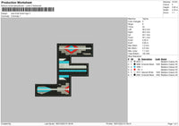 Lane F Embroidery File 6 sizes