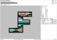 Lane F Embroidery File 6 sizes