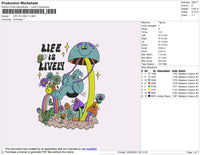 Life Is Lively Embroidery