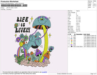 Life Is Lively Embroidery