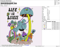 Life Is Lively Embroidery