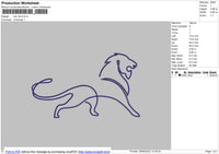 Lion line Embroidery