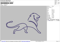 Lion line Embroidery
