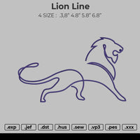 Lion line Embroidery
