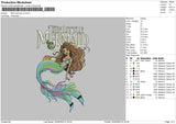 Mermaid V2 Embroidery File 6 sizes