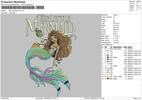 Mermaid V2 Embroidery File 6 sizes