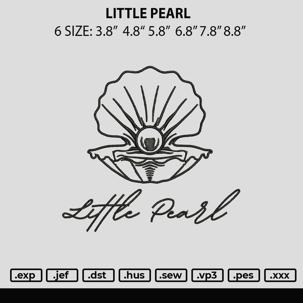 Little Pearl Embroidery File 6 sizes