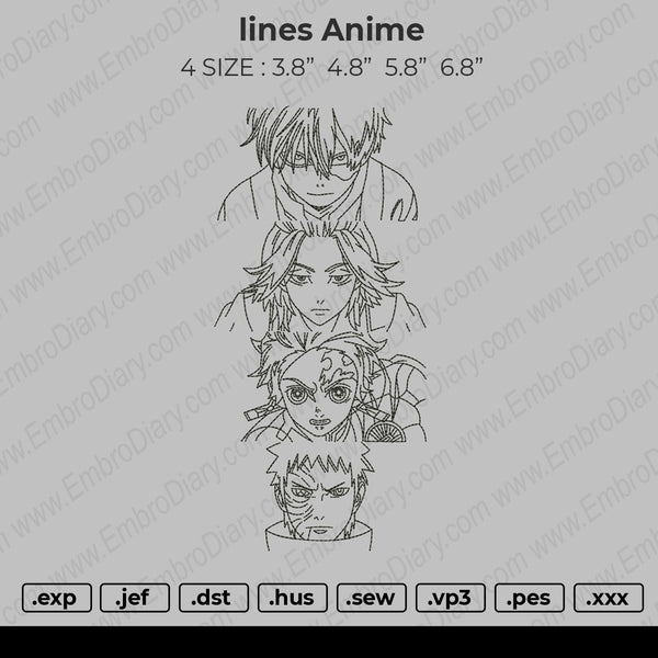 Lines Anime Embroidery