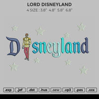 Lord Disneyland Embroidery