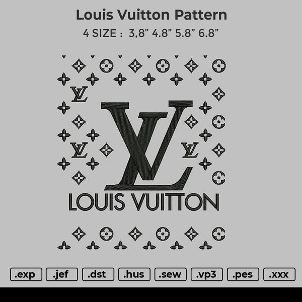 Louis Vuitton Tilted Logo Embroidery File Design Pattern Dst Pes