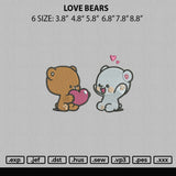 Love Bears Embroidery File 6 sizes