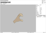 Love Hand Flynn Embroidery File 6 sizes