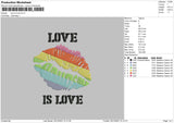 Love Is Love Embroidery