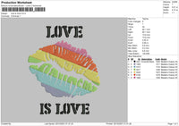 Love Is Love Embroidery