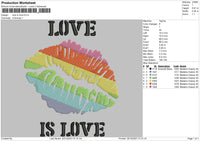 Love Is Love Embroidery