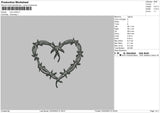 Love Outline Embroidery File 6 sizes