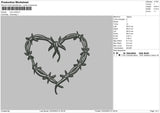 Love Outline Embroidery File 6 sizes