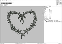 Love Outline Embroidery File 6 sizes