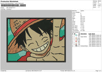Luffy Wanted Embroidery
