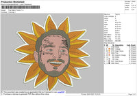Post Malon Flower Embroidery