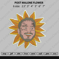 Post Malon Flower Embroidery