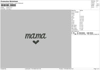 Mama Txt Embroidery