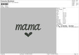 Mama Txt Embroidery