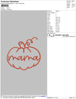 Mama Pumpkin Embroidery