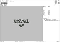 Mama Txt Embroidery