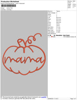 Mama Pumpkin Embroidery