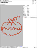 Mama Pumpkin Embroidery