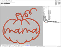 Mama Pumpkin Embroidery