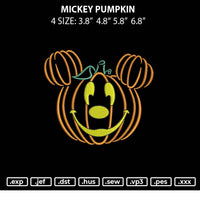 Mickey Pumpkin Embroidery