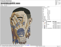 Mac Miller Face Embroidery