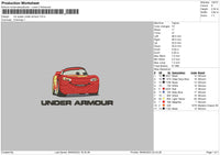 Mc Queen Under Armour Embroidery File 6 sizes