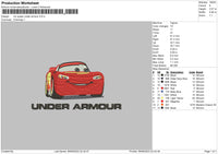 Mc Queen Under Armour Embroidery File 6 sizes